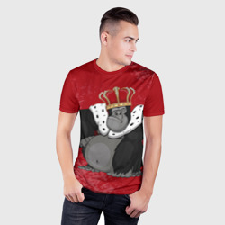 Мужская футболка 3D Slim Обезьяна король - фото 2