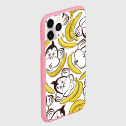 Чехол для iPhone 11 Pro Max матовый Обезьянки и бананы - фото 2