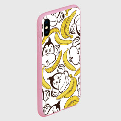 Чехол для iPhone XS Max матовый Обезьянки и бананы - фото 2