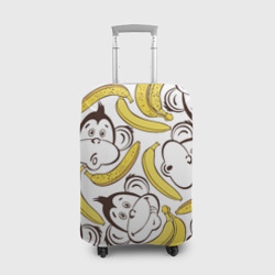 Чехол для чемодана 3D Обезьянки и бананы