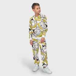 Детский костюм 3D Обезьянки и бананы - фото 2