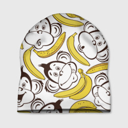 Шапка 3D Обезьянки и бананы