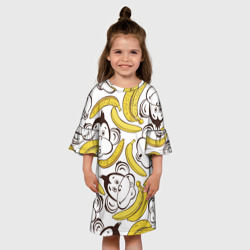 Детское платье 3D Обезьянки и бананы - фото 2
