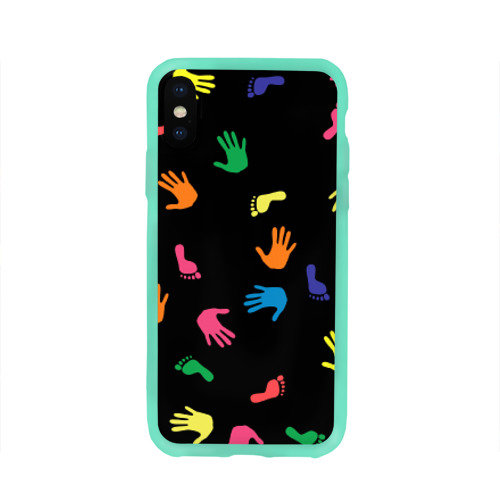 Чехол для Apple iPhone X силиконовый глянцевый Отпечатки Фото 01 Чехол для Apple iPhone X силиконовый глянцевый Отпечатки Фото 01