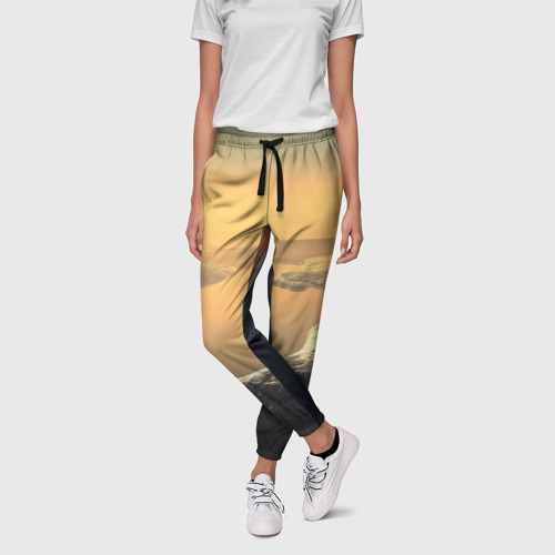 Женские брюки 3D Закат, цвет 3D печать - фото 3