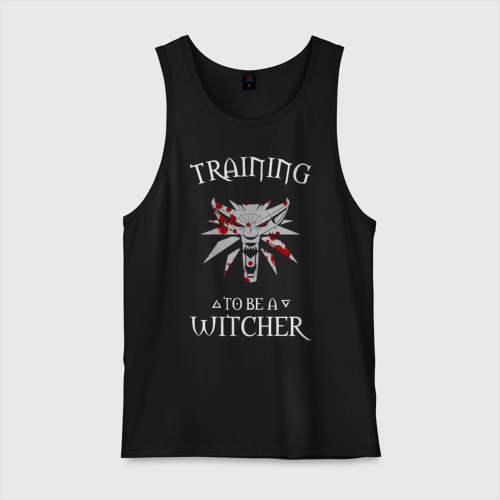 Мужская майка хлопок Training to be a Witcher, цвет черный