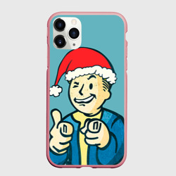 Чехол для iPhone 11 Pro Max матовый Новогодний Fallout