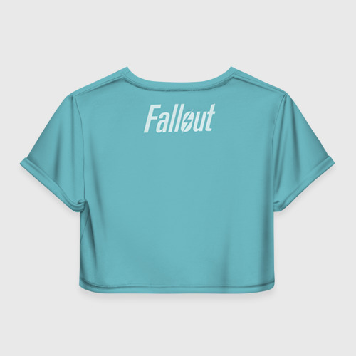 Женская футболка Crop-top 3D Новогодний Fallout, цвет 3D печать - фото 2