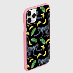 Чехол для iPhone 11 Pro Max матовый Обезьянки и бананы - фото 2