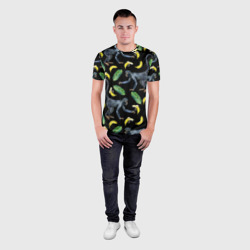 Мужская футболка 3D Slim Обезьянки и бананы - фото 2