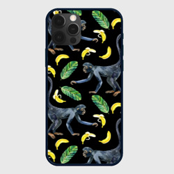 Чехол для iPhone 12 Pro Обезьянки и бананы