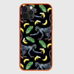 Чехол для iPhone 12 Pro Max Обезьянки и бананы