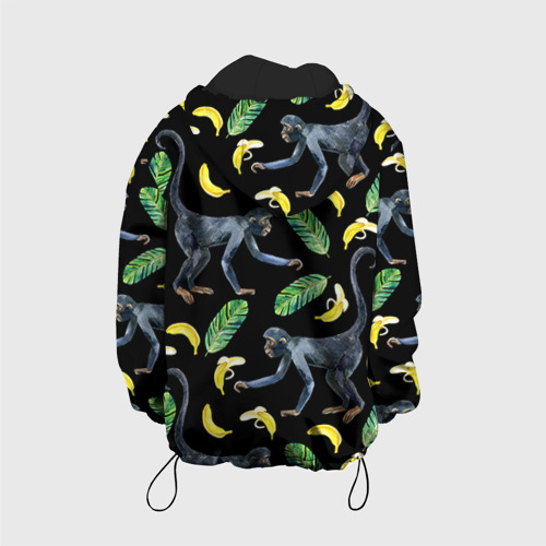 Детская куртка 3D Обезьянки и бананы, цвет черный - фото 2
