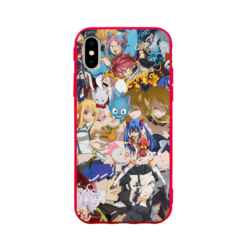 Чехол для Apple iPhone X силиконовый матовый FairyTail Фото 01 Чехол для Apple iPhone X силиконовый матовый FairyTail Фото 01