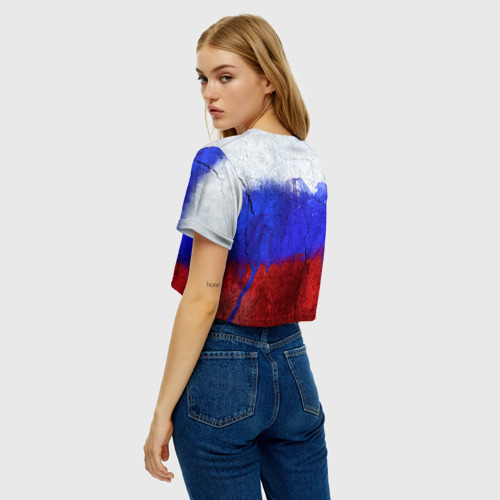 Женская футболка Crop-top 3D Медведь буйный новогодний - фото 5