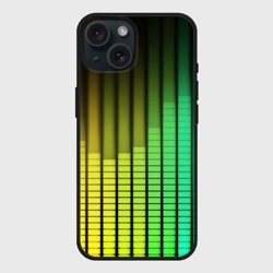 Чехол силиконовый для Apple iPhone 15 матовый Эквалайзер