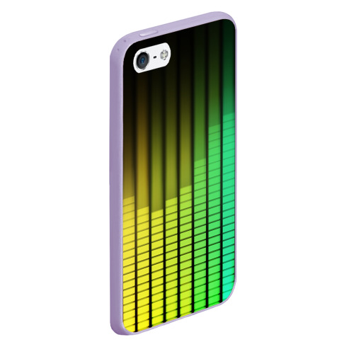 Чехол для iPhone 5/5S матовый Эквалайзер, цвет светло-сиреневый - фото 3