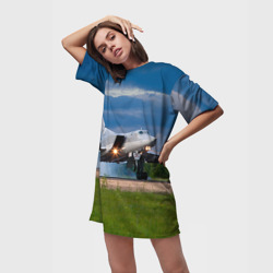 Платье-футболка 3D Самолёт - фото 2
