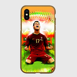 Чехол для iPhone XS Max матовый Роналдо