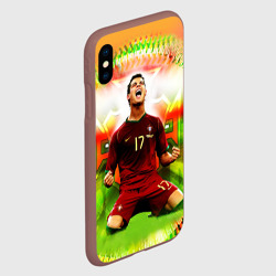 Чехол для iPhone XS Max матовый Роналдо - фото 2