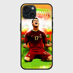 Чехол силиконовый для Apple iPhone 15 матовый Роналдо