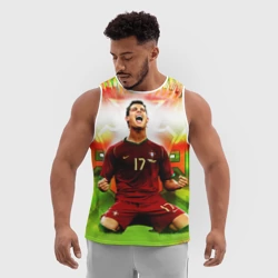 Мужская спортивная майка 3D Роналдо - фото 2