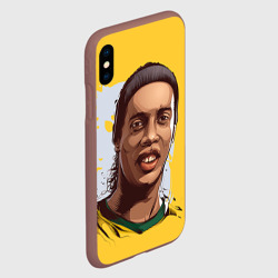 Чехол для iPhone XS Max матовый Ronaldinho - фото 2
