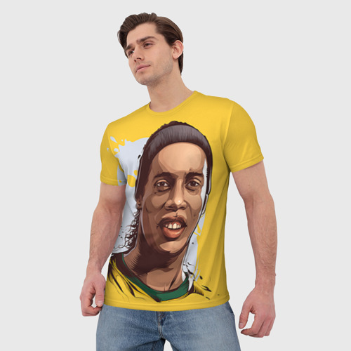 Мужская футболка 3D Ronaldinho, цвет 3D печать - фото 3