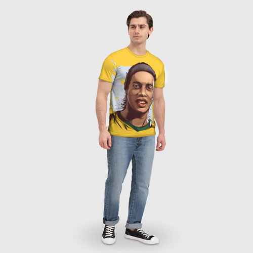 Мужская футболка 3D Ronaldinho, цвет 3D печать - фото 5