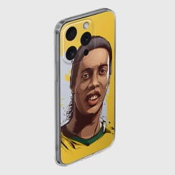 Чехол для iPhone 15 Pro силиконовый с защитой камеры Ronaldinho - фото 2