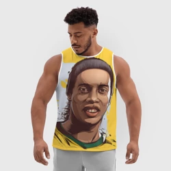Мужская спортивная майка 3D Ronaldinho - фото 2