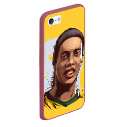 Чехол для iPhone 5/5S матовый Ronaldinho - фото 2