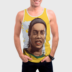 Мужская майка 3D Ronaldinho - фото 2