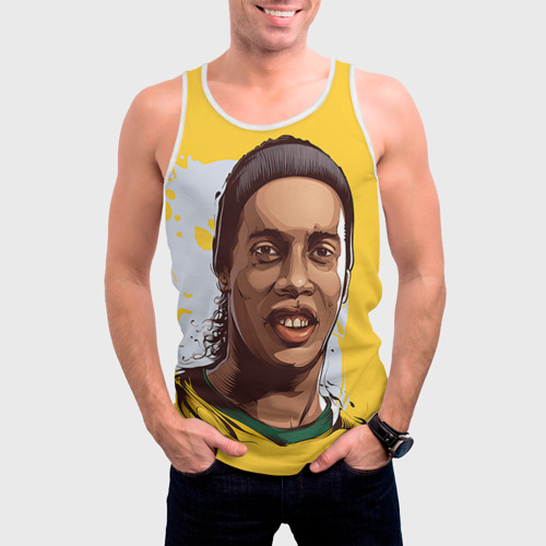 Мужская майка 3D Ronaldinho - фото 3