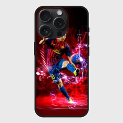 Чехол силиконовый для Apple iPhone 15 Pro Мax матовый Messi