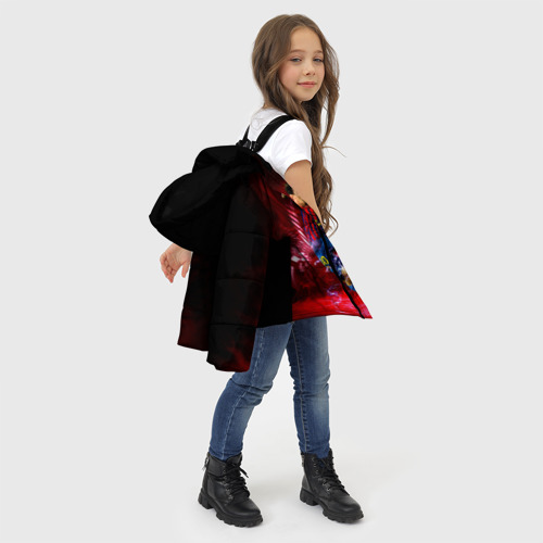Зимняя куртка для девочек 3D Messi, цвет черный - фото 6