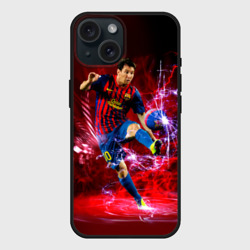 Чехол силиконовый для Apple iPhone 15 матовый Messi