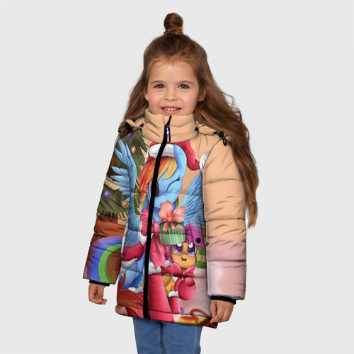 Зимняя куртка для девочек 3D My Little Pony, цвет светло-серый - фото 3