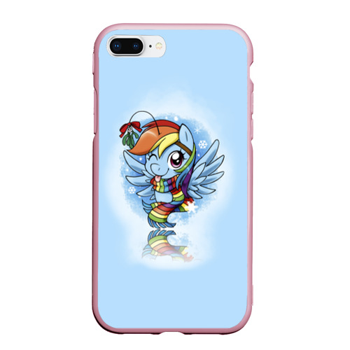 Чехол для iPhone 7Plus/8 Plus матовый My Little Pony, цвет розовый