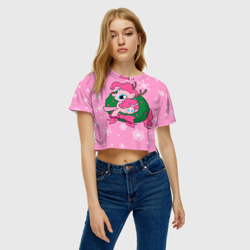 Женская футболка Crop-top 3D My Little Pony, цвет 3D печать - фото 3