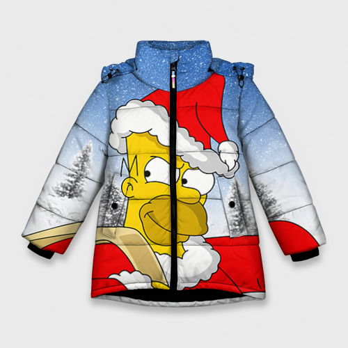 Зимняя куртка для девочек 3D Санта Гомер