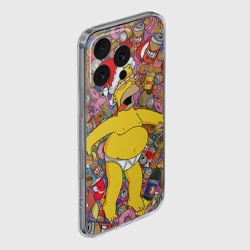 Чехол для iPhone 16 Pro Max силиконовый с защитой камеры Обжора Гомер - фото 2