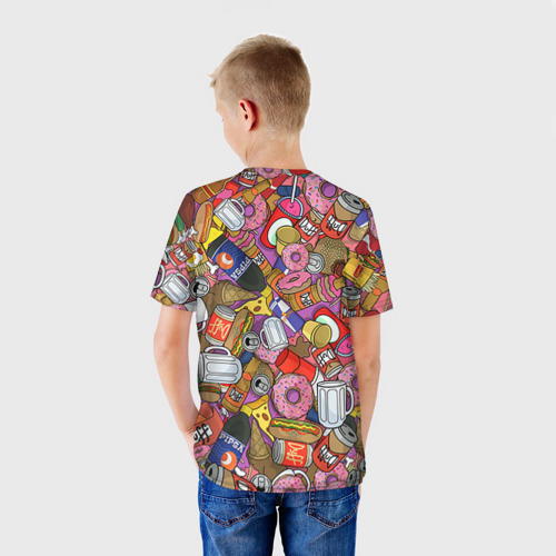 Детская футболка 3D Обжора Гомер, цвет 3D печать - фото 4