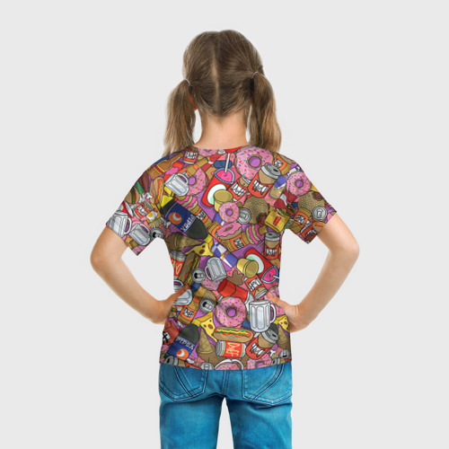 Детская футболка 3D Обжора Гомер, цвет 3D печать - фото 6