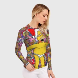 Женский рашгард 3D Обжора Гомер - фото 2