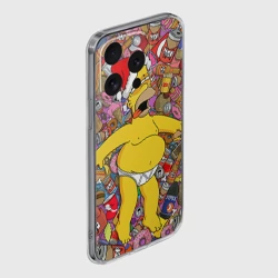 Чехол для iPhone 15 Pro Max силиконовый с защитой камеры Обжора Гомер - фото 2