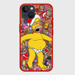 Чехол для iPhone 14 Обжора Гомер