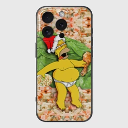 Чехол для iPhone 16 Pro силиконовый с защитой камеры Russian New Year