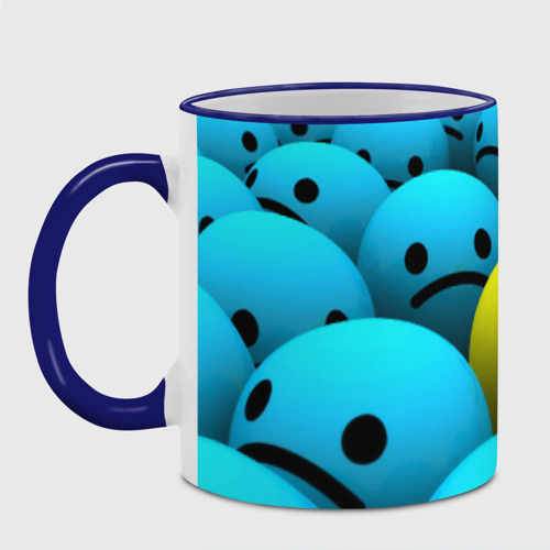 Кружка с полной запечаткой Смайлик, цвет Кант синий - фото 2
