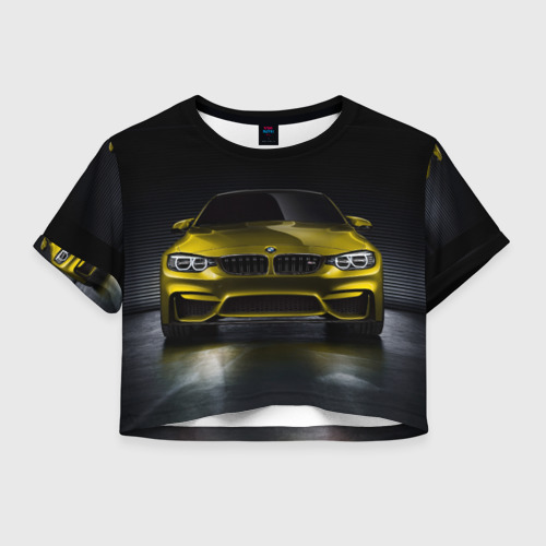 Женская футболка Crop-top 3D BMW M4 Concept, цвет 3D печать